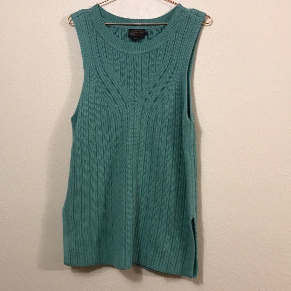 Pendleton thick knit sleeveless sweater size large